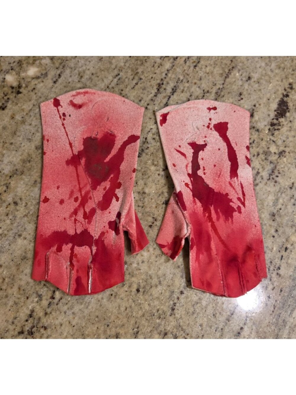 Women's Size L/XL Fingerless Blood Soaked Stain Spatter Gloves Costume Horror